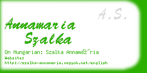 annamaria szalka business card